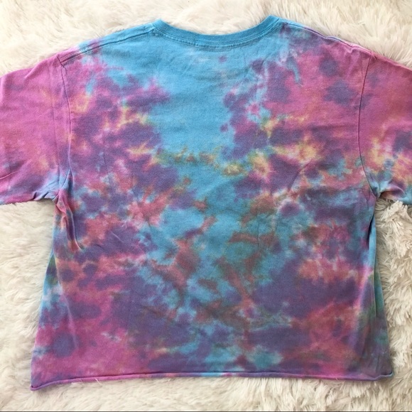 NICKELODEON • SpongeBob SquarePants Love Yourself Tie Dye Crop Top Tee Medium - Picture 9 of 9